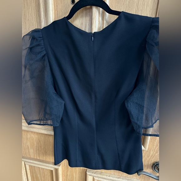 Zara tulle sleeve cropped top size M - Picture 2 of 4